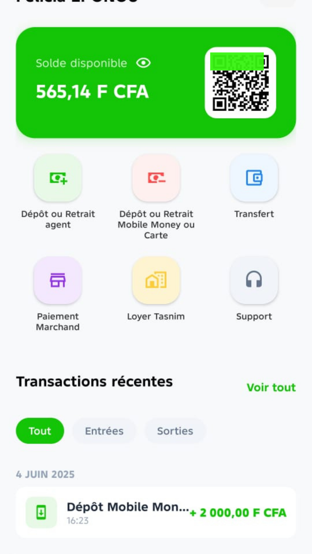 Dashboard Agent Tasnim Wallet